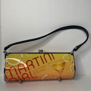 NEW Roadflair X Little Earth tubular metal “Martini Girl” Swarovski crystals bag